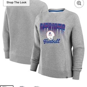 Fanatics Gray Patriots Football Sweater